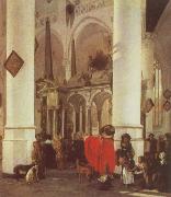 Emmanuel de Witte Interior of the Nieuwe Kerk,Delft with the Tomb of WIlliam i of Orange oil painting picture wholesale